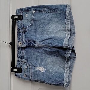 Justice Girl's Simply Low Cuffed Distressed Denim Shorts